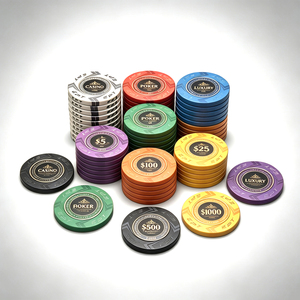Jetons de poker en céramique ABS en gros, jetons de casino ABS personnalisables avec logo, plusieurs couleurs au choix pour le jeu de poker - Product Image 1