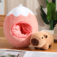 Bonne vente Design moderne Capybara doux poupée sac à dos eau cochon d'inde en peluche mignon gros Capybara en peluche