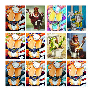 5D DIY 다이아몬드 페인팅 키트 만화 섹시한 뚱뚱한 소녀 숙녀 귀여운 전체 사각형/라운드 다이아몬드 모자이크 다이아몬드 자수 크로스 스티치 - Product Image 2