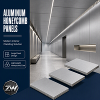 Plat Sarang Lebah Aluminium Ramah Lingkungan, Rendah Emisi VOC, Ringan, untuk Lemari Kamar Mandi, Lemari Pakaian, Panel Sarang Lebah Aluminium SPC