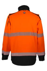 Chaquetas de Seguridad Personalizables con Franjas Reflectantes de 360 Grados, Manga Larga, en Verde, Naranja y Negro, con Tres Bolsillos y Cierre de Cremallera - Product Image 2