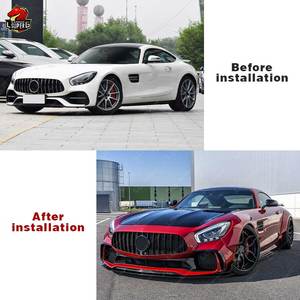 Séparateur avant en carbone sec de Style P pour Mercedes Benz <span class=keywords><strong>Amg</strong></span> <span class=keywords><strong>GT</strong></span>/GTS 2015 2016 2017 <span class=keywords><strong>2018</strong></span> 2019 2020 à séparateur avant de Style P - Product Image 6