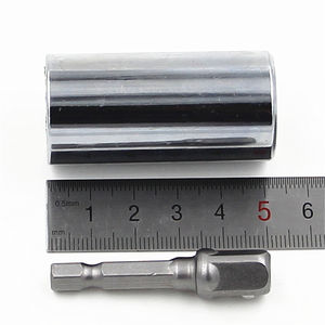 Juego de 2 piezas: Vástago de extensión de trinquete con bola de acero de conversión mágica + 7-19 + 3/8, acabado cromado - Product Image 4