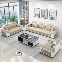 Heißer Verkauf Günstiges Graues Modernes Wohnzimmer-Sofa-Set aus Stoff mit Relaxfunktion 1+2+3-Sitzer