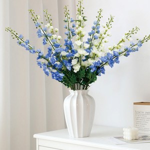 Vente en gros de fleurs artificielles en soie de haute qualité, faites à la main, grandes fleurs de delphiniums pour Thanksgiving, le Nouvel An, les mariages, la décoration de la maison - Product Image 2