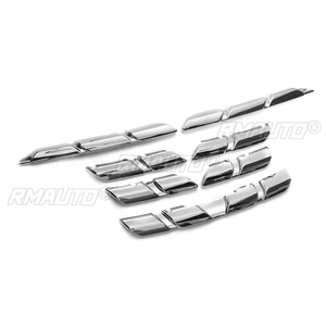 7 piezas para Renault Kadjar 2015 2016 2017, cubierta de rejilla delantera, moldura cromada ABS, adorno protector para el capó, adhesivo. - Product Image 4