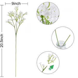 SuperZ Baby Breath Fleurs Artificielles Gypsophila Bouquets Fausses Fleurs au Toucher Réel pour Mariage Fête Décoration de Jardin Décoration Intérieure - Product Image 2