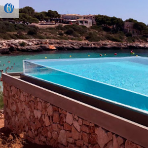 Lastra di vetro acrilico personalizzata grandi pannelli acrilici trasparenti piscina all'aperto per parco giochi - Product Image 4