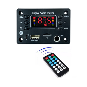 12V LED Color Dancing Display 12V Car Audio Speaker Micrófono MP3 Decodificador Board <span class=keywords><strong>Bluetooth</strong></span> MP3 Player <span class=keywords><strong>Module</strong></span> - Product Image 1
