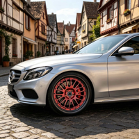 Jantes Sen Yao Modern Directional 2 pièces en alliage d'aluminium forgé multi-rayons polies pour Audi E-tron GT RS E-tron (Universel)