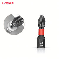 Embouts de tournevis Phillips en acier durable LJ-04d PH2, antidérapants, finition oxyde noir, emballage en vrac pour perceuse électrique, bricolage, OEM