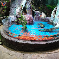 Nouvelle conception, faible MOQ, best-seller, aquarium en acrylique de 500 gallons, 1000 gallons, LED, taille personnalisée, pour hôtel