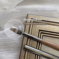 Ensemble de pinceaux à manucure avec manche en bois de noyer, pinceaux pour la décoration des ongles, pour la peinture sur ongles et les outils de beauté