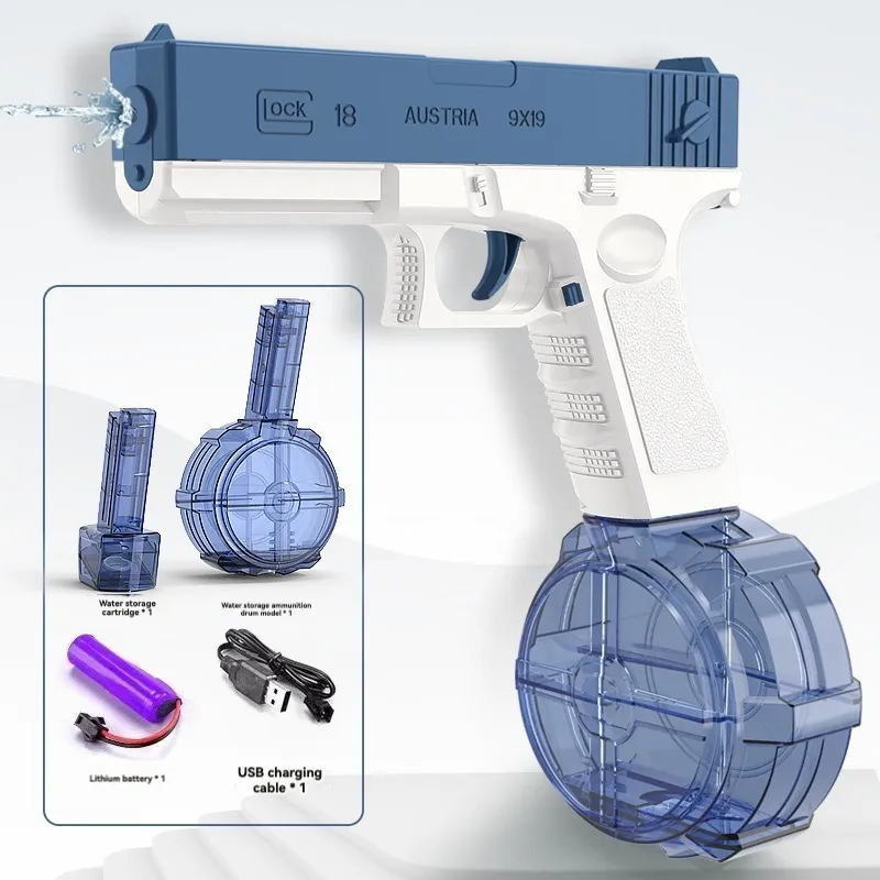 Nuovo arrivo pistola ad acqua elettrica per bambini adulti pistola ad acqua automatica batteria Super Soaker ad alta capacità di tiro estivo giocattoli