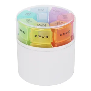 Weekly Pill Organizer 7 Days 28 Compartments 4 Times eine Day Pill Case Box für Pills/Vitamin/Fish Oil/Supplements für Travel