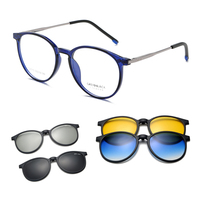 Lunettes de soleil magnétiques BE WELL 6085 en métal Ultem, polarisées UV400, verres TAC, clip à clapet, colorées, classiques, tendance, unisexes