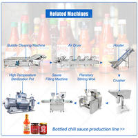 Ligne de production de sauce piquante à petite échelle, machine de fabrication, pâte de piment rouge, ligne complète de processus