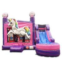 Château gonflable à thème Wild West avec toboggan Jumping House Bouncer Combo pour Cowboys et Cowgirls