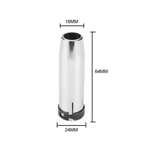 36kd khí vòi phun MIG Hàn ngọn đuốc khí vòi phun liên hệ với tip cho MIG/ MAG Hàn tinh khiết đồng EURO hình nón lá chắn cup lời khuyên vòi phun - Product Image 3