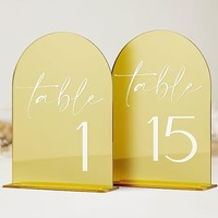 Plaque Numérique Arche en Acrylique Style Moderne Simple pour Décoration de Table de Banquet de Mariage, Idéale pour Restaurants et Mariages