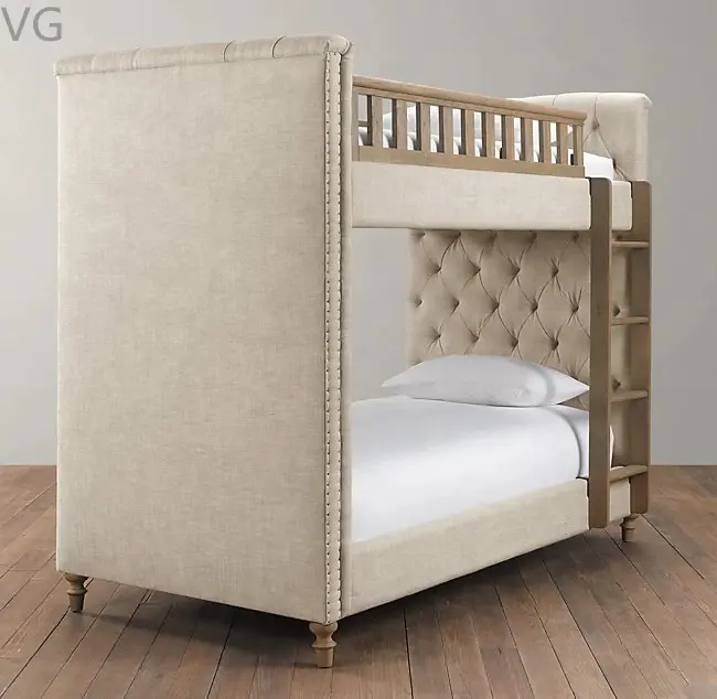 Litera de madera moderna Americana para Niños, cama fácil de instalar, muebles de dormitorio, litera