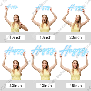 Enseigne lumineuse à LED Happy Birthday personnalisée en acrylique pour boutique et <span class=keywords><strong>décoration</strong></span> intérieure Méthodes de travail multiples - Product Image 2