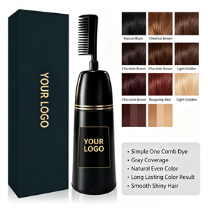 Crème colorante capillaire permanente à l'extrait d'herbes et à l'essence naturelle, avec peigne applicateur facile, logo personnalisé, qualité professionnelle - Product Image 1