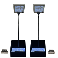 Simar 2026 - Teleprompter Plegable Portátil de 24 Pulgadas para Eventos en Vivo, Incluye Monitor, Estuche y Software