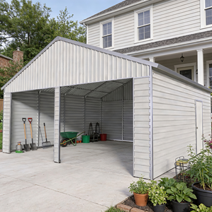 Bâtiment de garage métallique G1119, abri pour voiture, garage métallique - Product Image 6