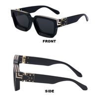Lunettes de soleil de luxe surdimensionnées populaires 2026 pour hommes, monture carrée blanche de haute qualité, design de marque de mode haut de gamme
