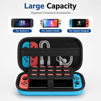Étui de rangement pour console de jeu en EVA personnalisé, grande capacité, coque rigide, sac de transport avec emplacements pour cartes de jeu, organisateur d'accessoires, OEM ODM