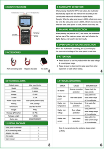 Medidor de teste de painel <span class=keywords><strong>solar</strong></span> Mppt para testes de dados de painel <span class=keywords><strong>solar</strong></span> WHC - Product Image 6