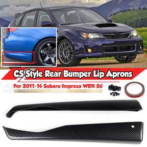 Carbon Fiber Car Side Rear Bumper Lip Diffuser <b>Splitter</b> Wrap Diffuser Spoiler Canard Side Aprons for Subaru Impreza WRX Sti 4Dr - Product Image 1