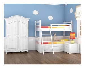 Lit en cuir bon marché et meubles de maison de stockage Ensemble de chambre à coucher moderne pour enfants avec un design personnalisé - Product Image 4