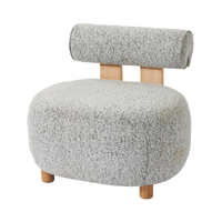 Canapé d'angle modulaire compact moderne et fauteuil de détente avec design en velours sous vide pour la maison, le bureau et le salon