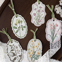 Lot d'autocollants Mr. Paper en papier kraft blanc écologique à motif floral, style vintage pastel, pour journal, scrapbooking et décoration DIY