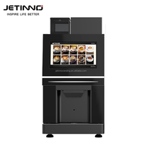 Machine à café expresso Jetinno JL26B-ES4C avec écran tactile de 14 pouces et réservoir de poudre instantanée de 3 L