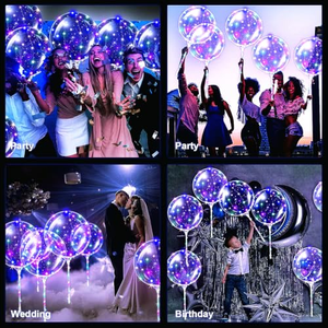 Ballon LED transparent en PVC de 20 pouces, lumière DIY, rose lumineuse BOBO, pour la Saint-Valentin, mariage, fête des mères, durable, écologique - Product Image 5