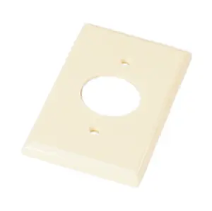 High Quality White Plastic Single Receptacle Wall plate 1 Gang round Outlet Covers