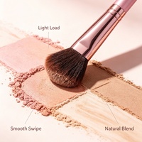 Kit de pinceaux à paupières de luxe 8 pièces, boîte rigide rose portable, pinceaux à maquillage pour les yeux en fibres fines