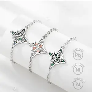 Merryshine mother of pearl good luck irish festival jewelry witches knot fashion jewelry bracelets& bangles for women