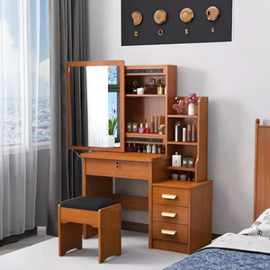 <span class=keywords><strong>Coiffeuse</strong></span> de chambre à coucher minimaliste moderne armoire de <span class=keywords><strong>rangement</strong></span> multifonctionnelle en bois éclairé Internet populaire pour les petites chambres - Product Image 1