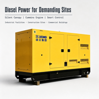 Groupe électrogène diesel XCMG avec moteur Cummins, alternateur sans balais et contrôle intelligent pour l'alimentation des chantiers industriels