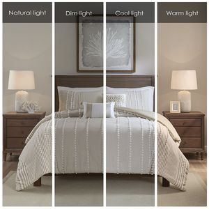 Juego de funda nórdica teñida de hilo de algodón DB de 3 piezas - Product Image 3