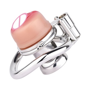 FRRK Metal Chastity Cage Penis Lock Male Chastity Device Wearable Vagina BDSM Bondage Restraint Device Sex <b>Toy</b> <b>for</b> <b>Man</b> - Product Image 1