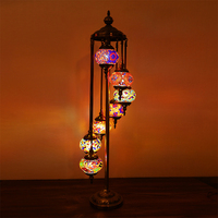 Bonne réputation acheter des lampes lampes turques des grands lampadaires en verre coloré