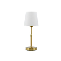 Lampe de chevet en tissu de style français personnalisée, lampe de table en métal vintage créative rechargeable, lampe décorative pour chambre à coucher, ambiance chaleureuse