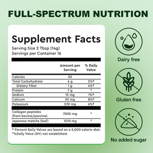Poudre de collagène hydrolysé au matcha Ahualyn, vitamines <span class=keywords><strong>pour</strong></span> l'énergie intestinale, la <span class=keywords><strong>santé</strong></span> des cheveux, de la peau et des ongles, <span class=keywords><strong>pour</strong></span> <span class=keywords><strong>tous</strong></span> les âges sauf les nouveau-nés - Product Image 2