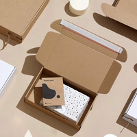 Boîtes d'emballage ondulé en papier kraft brun personnalisé avec logo personnalisé avec fermeture à glissière