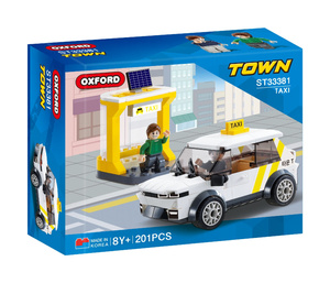 TOWN MINI TAXI Bloques de Construcción de Mini Taxi Urbano, Vehículo de Transporte de Pasajeros, Juguete de Ensamblaje Manual Divertido para Niños - Product Image 1